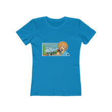 Load image into Gallery viewer, Bob Ross Poodle Painter Women&#39;s The Boyfriend Tee