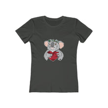 Load image into Gallery viewer, Koala with Eucalyptus Crown Women&#39;s The Boyfriend Tee