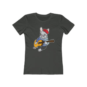 Singing French Bulldog Women's The Boyfriend Tee