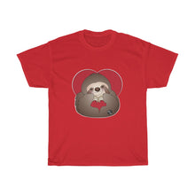 Load image into Gallery viewer, Hand Heart Sloth Unisex Heavy Cotton Gildan Tee