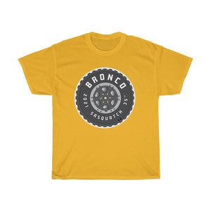 Bronco Sasquatch Tire Unisex Heavy Cotton Gildan Tee