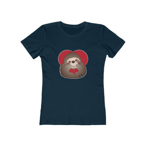 Hand Heart Sloth Women's The Boyfriend Tee