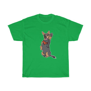 Lefty Cattle Dog High Fiv Unisex Heavy Cotton Gildan Tee