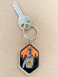 Chez Dumpster Food Truck Keychain