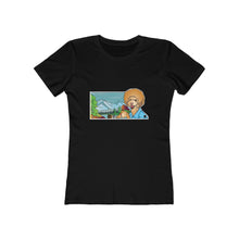 Load image into Gallery viewer, Bob Ross Poodle Painter Women&#39;s The Boyfriend Tee