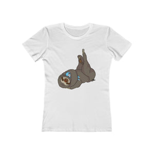 Sleepy Sloth Timeout Error Women's The Boyfriend Tee