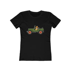 Eugene Jeep in a Jeep Women's The Boyfriend Tee