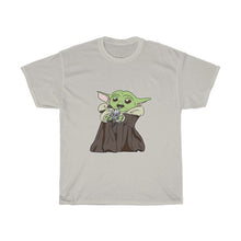 Load image into Gallery viewer, Baby Yoda with Mandalorian Skull Unisex Heavy Cotton Gildan Tee