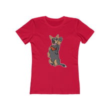 Load image into Gallery viewer, Lefty Cattle Dog High Five Women&#39;s The Boyfriend Tee