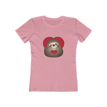 Load image into Gallery viewer, Hand Heart Sloth Women&#39;s The Boyfriend Tee