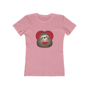 Hand Heart Sloth Women's The Boyfriend Tee