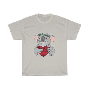 Koala with Eucalyptus Crown Unisex Heavy Cotton Gildan Tee