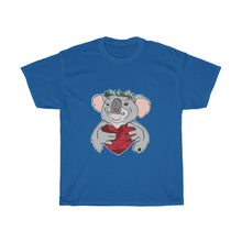 Load image into Gallery viewer, Koala with Eucalyptus Crown Unisex Heavy Cotton Gildan Tee