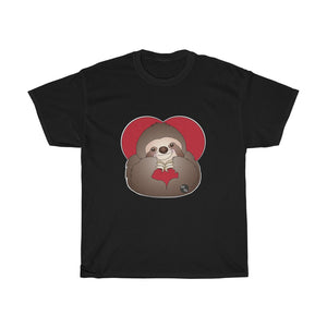 Hand Heart Sloth Unisex Heavy Cotton Gildan Tee