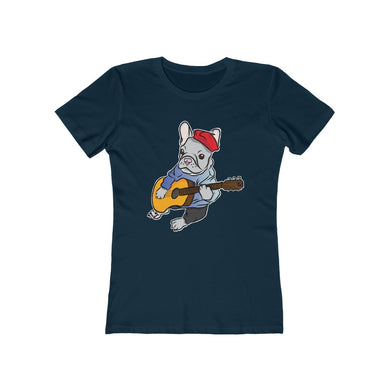 Singing French Bulldog Women's The Boyfriend Tee