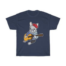 Load image into Gallery viewer, Singing French Bulldog Unisex Heavy Cotton Gildan Tee