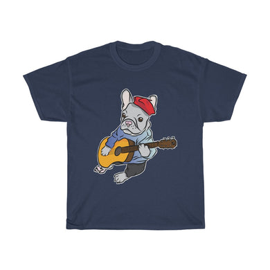 Singing French Bulldog Unisex Heavy Cotton Gildan Tee