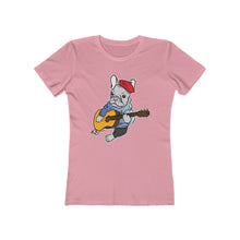 Load image into Gallery viewer, Singing French Bulldog Women&#39;s The Boyfriend Tee