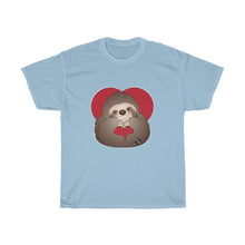 Load image into Gallery viewer, Hand Heart Sloth Unisex Heavy Cotton Gildan Tee