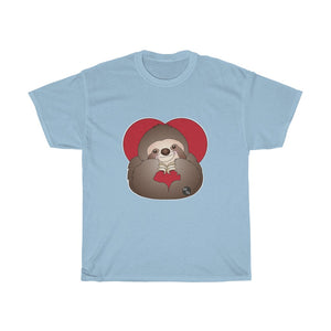 Hand Heart Sloth Unisex Heavy Cotton Gildan Tee