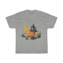 Load image into Gallery viewer, Baby Yoda and Daddy Mando Camping Adventure Unisex Heavy Cotton Gildan Tee