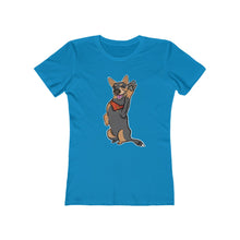 Load image into Gallery viewer, Lefty Cattle Dog High Five Women&#39;s The Boyfriend Tee