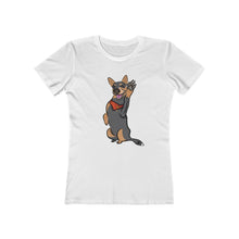 Load image into Gallery viewer, Lefty Cattle Dog High Five Women&#39;s The Boyfriend Tee