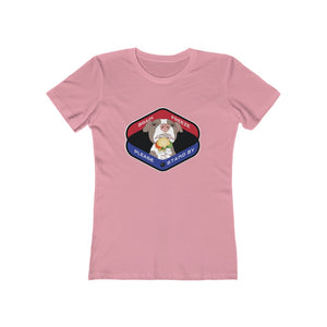 Brain Freeze Pittie Women's The Boyfriend Tee