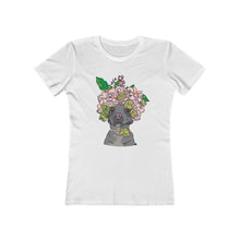 Load image into Gallery viewer, Pretty Pittie with Flower Crown Women&#39;s The Boyfriend Tee