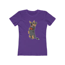 Load image into Gallery viewer, Lefty Cattle Dog High Five Women&#39;s The Boyfriend Tee