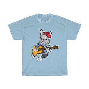 Singing French Bulldog Unisex Heavy Cotton Gildan Tee