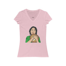 Load image into Gallery viewer, Kim’s Convenience Umma Big Round Crusty Loaf  Women&#39;s Jersey Short Sleeve V-Neck Tee