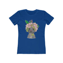 Load image into Gallery viewer, Pretty Pittie with Flower Crown Women&#39;s The Boyfriend Tee