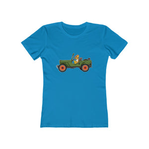 Eugene Jeep in a Jeep Women's The Boyfriend Tee