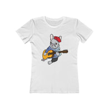 Load image into Gallery viewer, Singing French Bulldog Women&#39;s The Boyfriend Tee