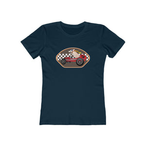 Pup Hotrod Racer Women's The Boyfriend Tee