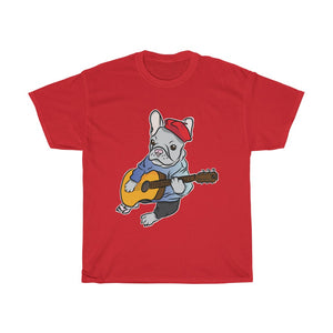 Singing French Bulldog Unisex Heavy Cotton Gildan Tee