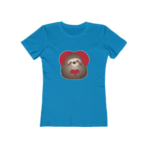 Hand Heart Sloth Women's The Boyfriend Tee