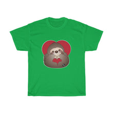 Load image into Gallery viewer, Hand Heart Sloth Unisex Heavy Cotton Gildan Tee