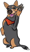 Load image into Gallery viewer, Lefty High Five Cattle Dog Sticker