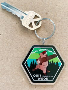 Dang Woodchuck Keychain