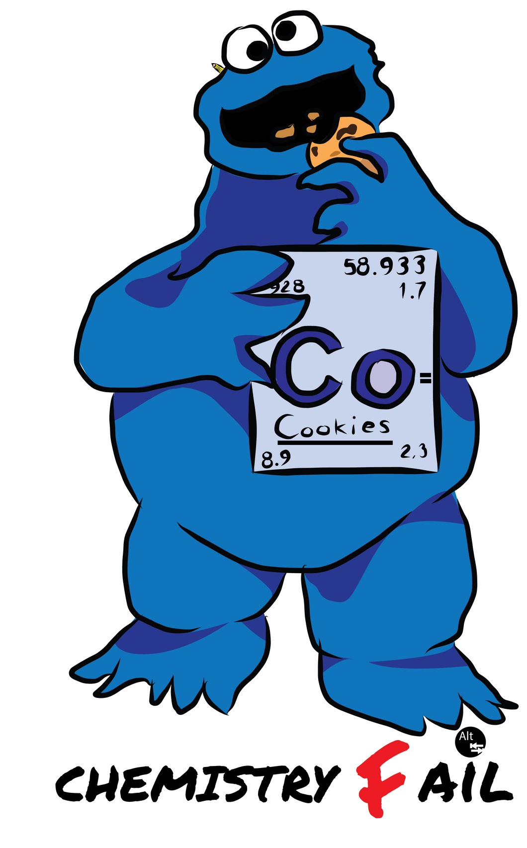 Blue Monster Sticker