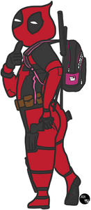 Flirty DP Superhero Sticker