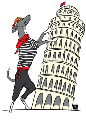 Italian Greyhound Tourist Sticker