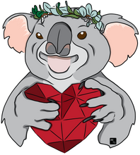 Load image into Gallery viewer, Koala Heart Sticker