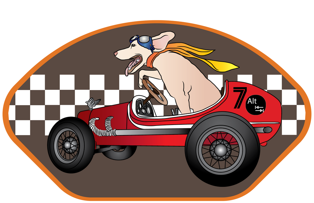 Hotrod Pup Sticker