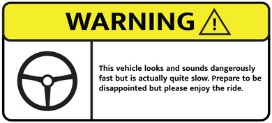 Slow Ride Warning Sticker