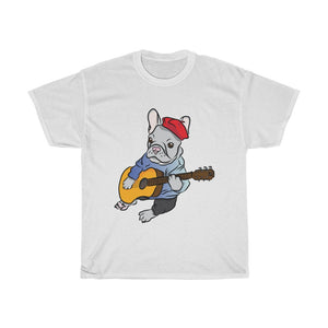 Singing French Bulldog Unisex Heavy Cotton Gildan Tee