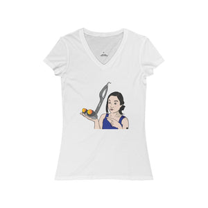 Kim's Convenience Janet Massagee Kigae Women's Jersey Short Sleeve V-Neck Tee