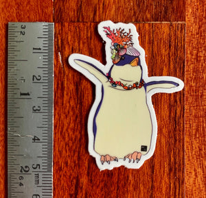 Blue Penguin Coral Crown Sticker